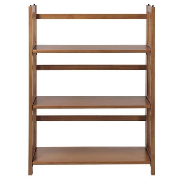 Casual Home Casual Home 330-224 3-Shelf Folding Stackable Bookcase 27.5 in. Wide - Chestnut 330-224 - main